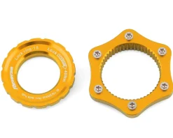 Reverse Components Brakes|Centerlock to 6-Bolt Rotor Adapter (Gold)
