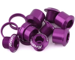 Reverse Components Chainrings & Accessories|Chainring Bolt Set (Purple) (4 Pack)