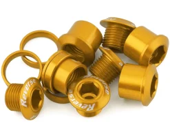 Reverse Components Chainrings & Accessories|Chainring Bolt Set (Gold) (4 Pack)