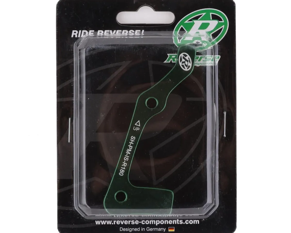 Reverse Components Brakes|Disc Brake Adapters (Green) (IS Mount | Shimano) (180mm Rear)