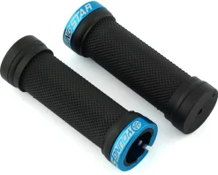 Reverse Components Grips & Handlebar Tape|Youngstar Lock-On Grips (Black/Light Blue)