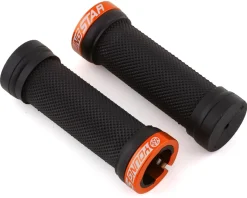 Reverse Components Grips & Handlebar Tape|Youngstar Lock-On Grips (Black/Orange)