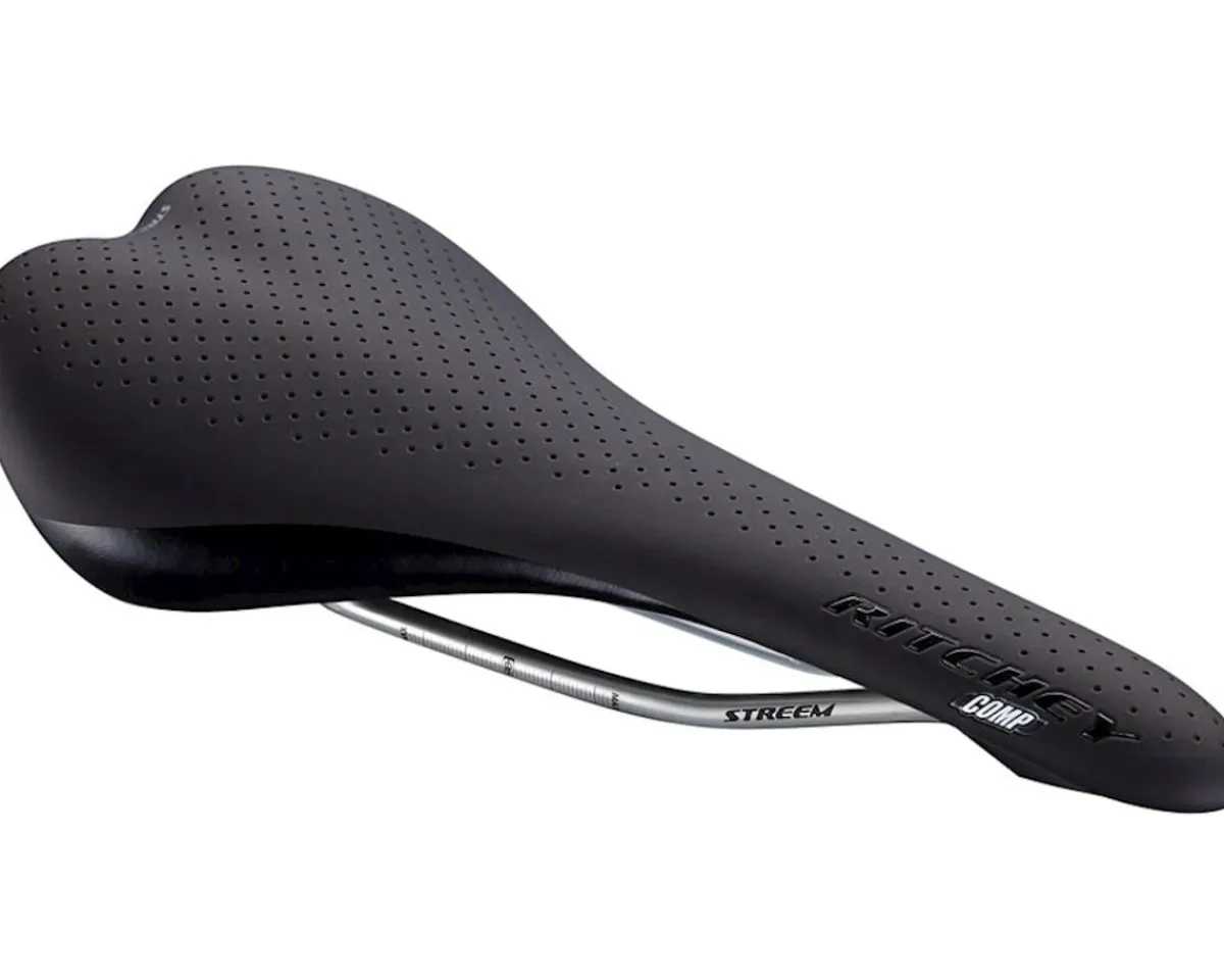 Ritchey Saddles & Seats|Comp Streem Saddle (Black) (Steel Rails) (132mm)