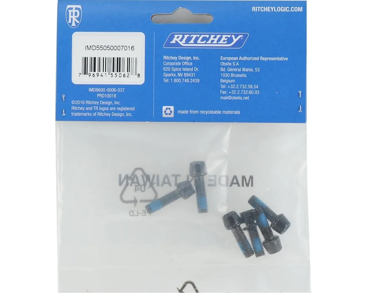 Ritchey Stems & Parts|WCS C220 Replacement Stainless Steel Bolt Set (Black) (6)