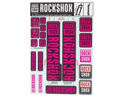 RockShox Suspension|Fork Decal Kit (Magenta) (For RS-1 and forks with 30/32mm Upper Tubes)