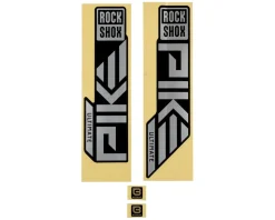 RockShox Frame Protection & Decals|Fork Decal Kit (Pike Ultimate) (Matte Silver Foil For High Gloss Black) (27.5/29") (2023+)