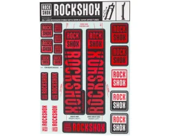 RockShox Suspension|Fork Decal Kit (Red) (For RS-1 and forks with 30/32mm Upper Tubes)
