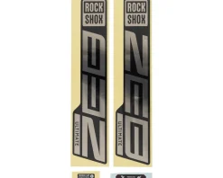 RockShox Frame Protection & Decals|ZEB Ultimate Decal Kit (Gloss Polar for Gloss Black Lowers)