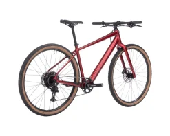 Salsa Gravel Bikes|E-Bikes|Confluence Flat Bar Gravel E-Bike (Canyon Red) (XS) (Shimano Essa) (1 x 8-Speed)