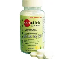 Saltstick Nutrition & Skin Care|Fastchews Chewable Electrolyte Tablets (Zesty Lemon Lime) (1 | 60 Tablet Bottle)