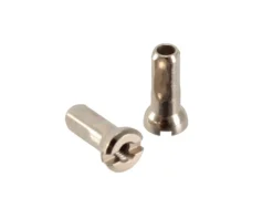 Sapim Wheels & Parts|Brass Polyax Nipples (Silver) (14g/12mm) (Bag of 100)