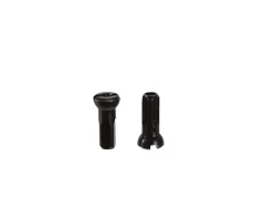 Sapim Wheels & Parts|Secure Lock Brass Nipples (Black) (14g/12mm) (Bag of 100)