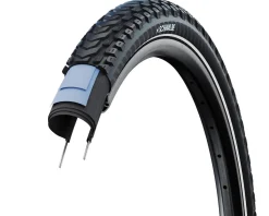 Schwalbe E-Bike Parts|Tires|Marathon Mondial Touring Tire (Black/Reflex) (700c) (47mm) (Wire) (RaceGuard/Addix Green)