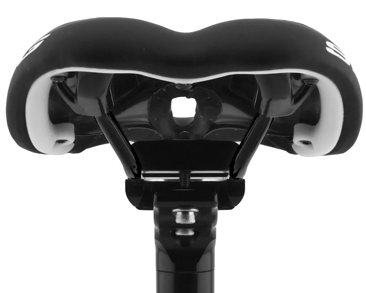 SDG Saddles & Seats|Allure Women's Saddle (Black/White) (Titanium Rails) (143mm)