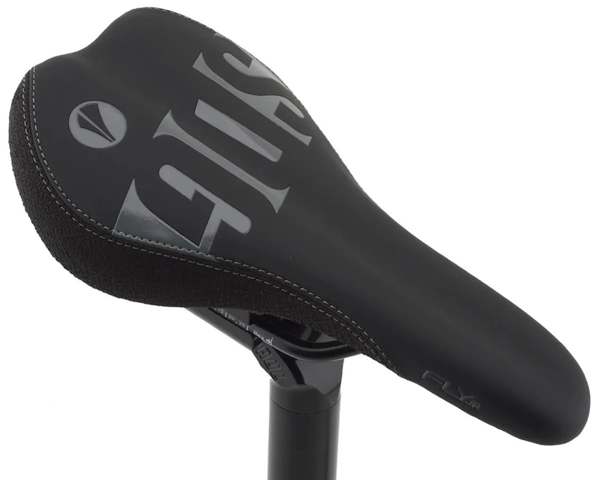SDG Saddles & Seats|Fly Jr Kid's Saddle (Black) (Steel Rails) (122mm)