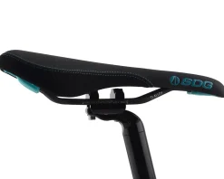 SDG Saddles & Seats|Radar Mountain Saddle (Black/Turquoise) (Titanium Rails) (138mm)