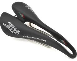 Selle SMP Saddles & Seats|Stratos Saddle (Black) (AISI 304 Rails) (131mm)