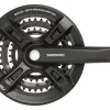 Shimano Cranksets & Parts|Altus M311 Crankset w/ Guard (Black) (3 x 7/8 Speed) (Square Taper) (175mm) (42/32/22T)