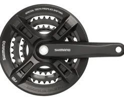Shimano Cranksets & Parts|Altus M311 Crankset w/ Guard (Black) (3 x 7/8 Speed) (Square Taper) (175mm) (42/32/22T)