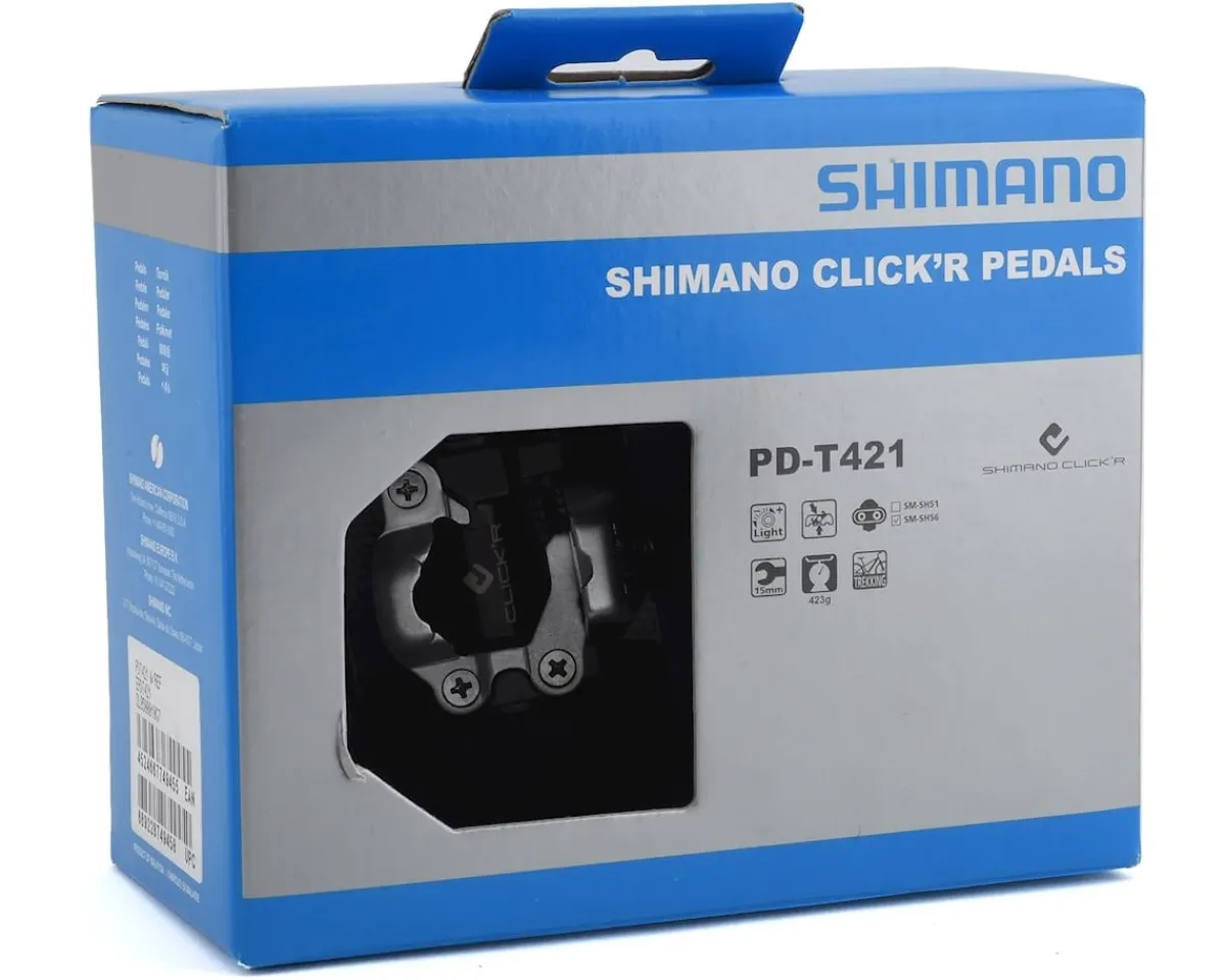 Shimano Pedals & Cleats|Click'r PD-T421 SPD Pedals (Black)
