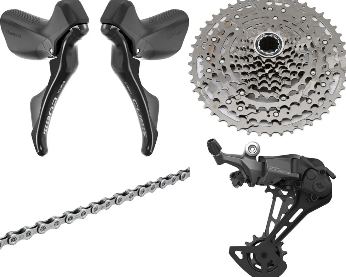 Shimano Groupsets|CUES 1 x 10 Speed Road/Gravel Groupset (Black) (Brake Calipers Sold Separately)