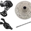 Shimano Groupsets|Deore M6100 Mountain Bike Mini Groupset (Black) (1 x 12 Speed) (Brakes Sold Separately)