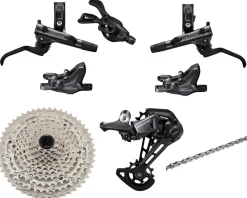 Shimano Groupsets|Deore M6100 Mountain Bike Groupset (Black) (1 x 12 Speed) (2-Piston Brakes)