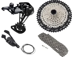 Shimano Groupsets|Deore XT M8100 Mountain Bike Mini Groupset (Black) (1 x 12 Speed) (Brakes Sold Separately)