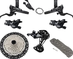 Shimano Groupsets|Deore XT M8100 Mountain Bike Groupset (Black) (1 x 12 Speed) (2-Piston Brakes)