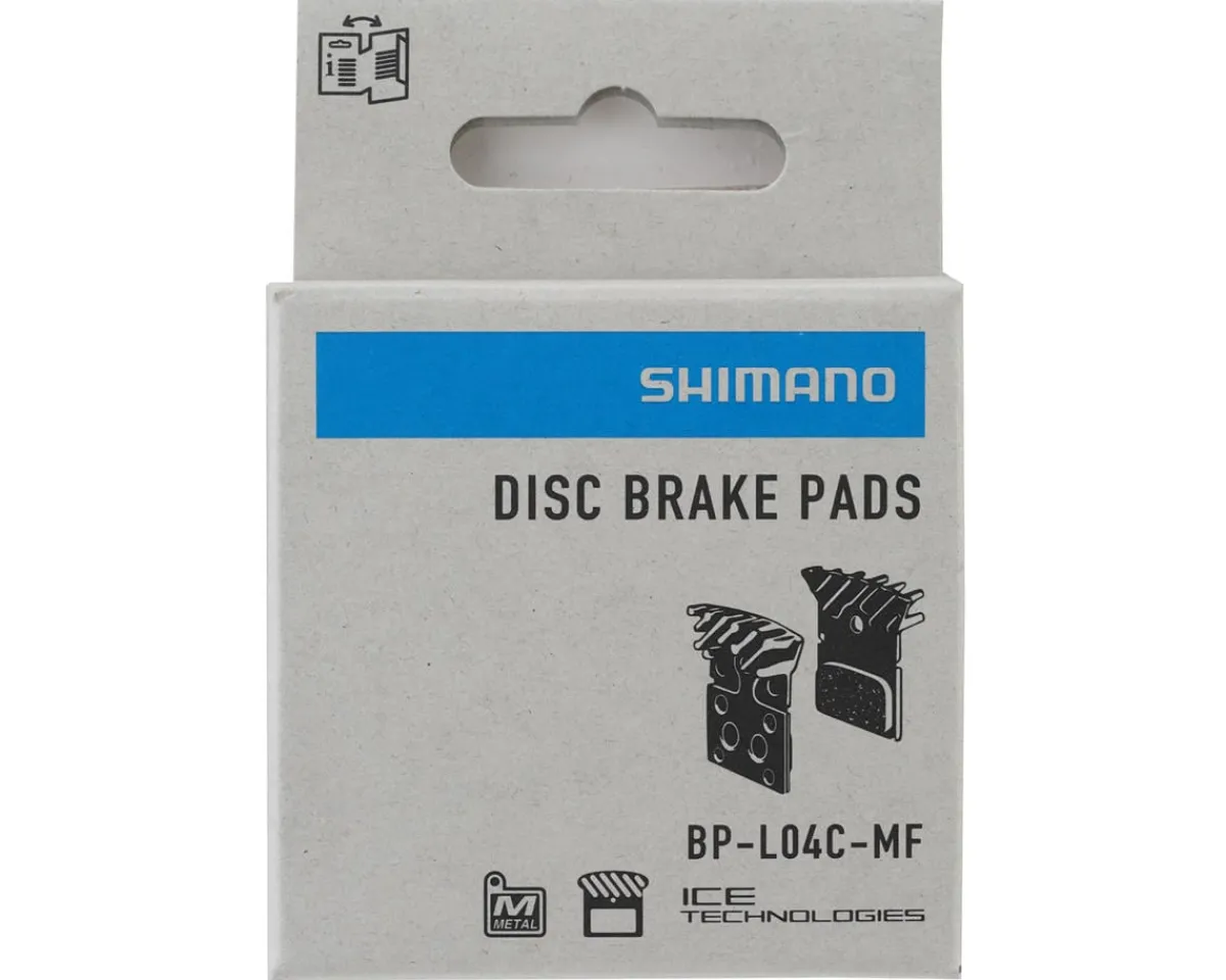 Shimano Replacement Parts|Brakes|Disc Brake Pads (Metal) (w/ Cooling Fins) (L04C-MF) ( Road) (1 Pair)