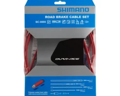 Shimano Brakes|Cables & Housing|Dura-Ace BC-9000 Road Brake Cable Set (Red) (Polymer-Coated) (1.6mm) (1000/2050mm)