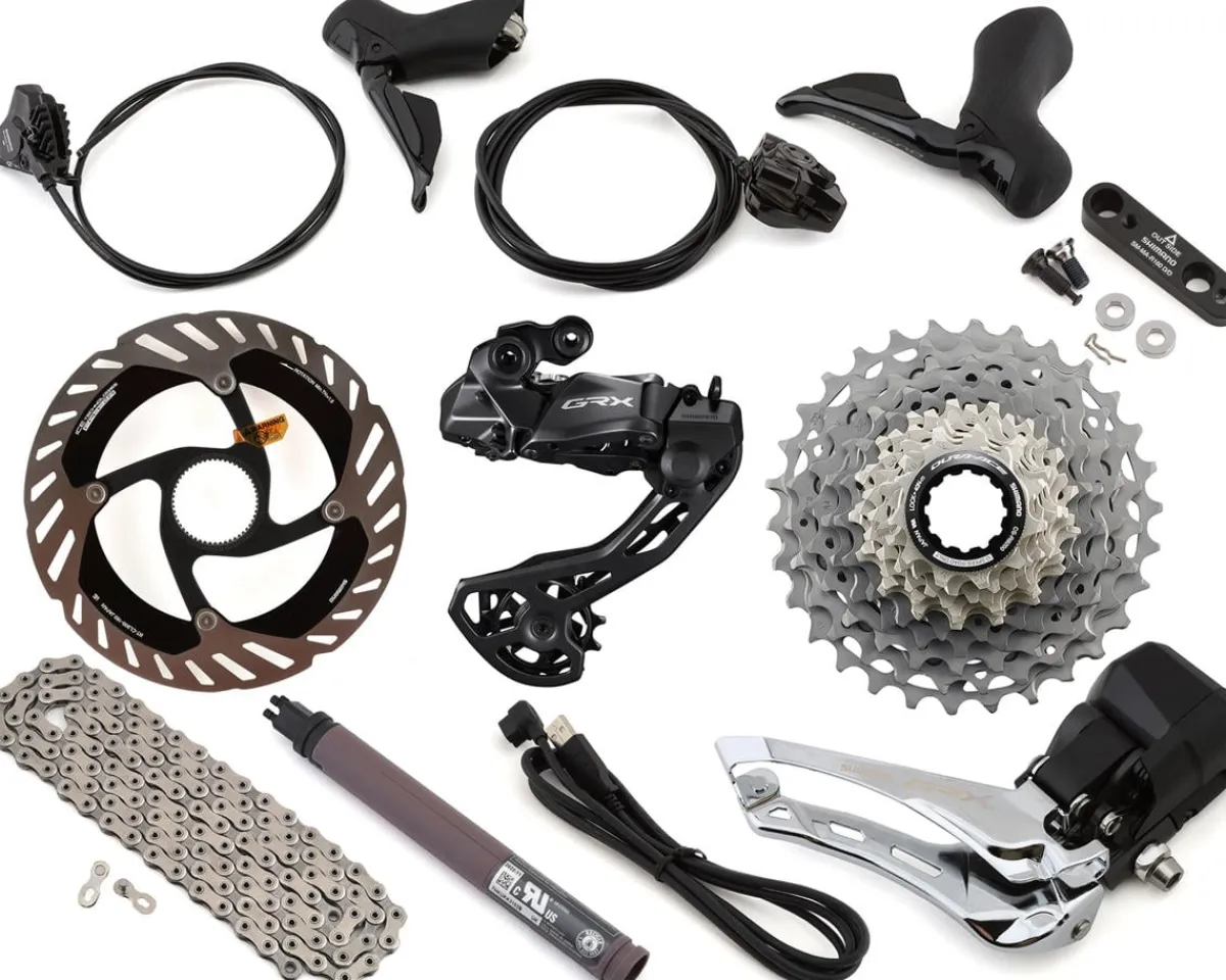 Shimano Electronic Shifting|Groupsets|Dura-Ace 9270/GRX 825 Di2 Custom Gravel Racer Groupset (Black) (2 x 12 Speed) (11-34T) (Electronic)