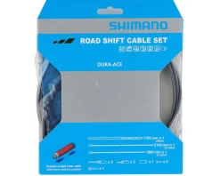 Shimano Replacement Parts|Cables & Housing|Dura-Ace SP41 Polymer-Coated Derailleur Cable Set (High-Tech Grey) (1.2mm) (1800/2100mm) (Cables & Housing)