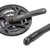 Shimano Cranksets & Parts|FC-M371-L (Black) (3 x 9 Speed) (Square Taper) (175mm) (48/36/26T) (Riveted)