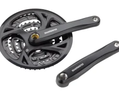 Shimano Cranksets & Parts|FC-M371-L (Black) (3 x 9 Speed) (Square Taper) (175mm) (48/36/26T) (Riveted)