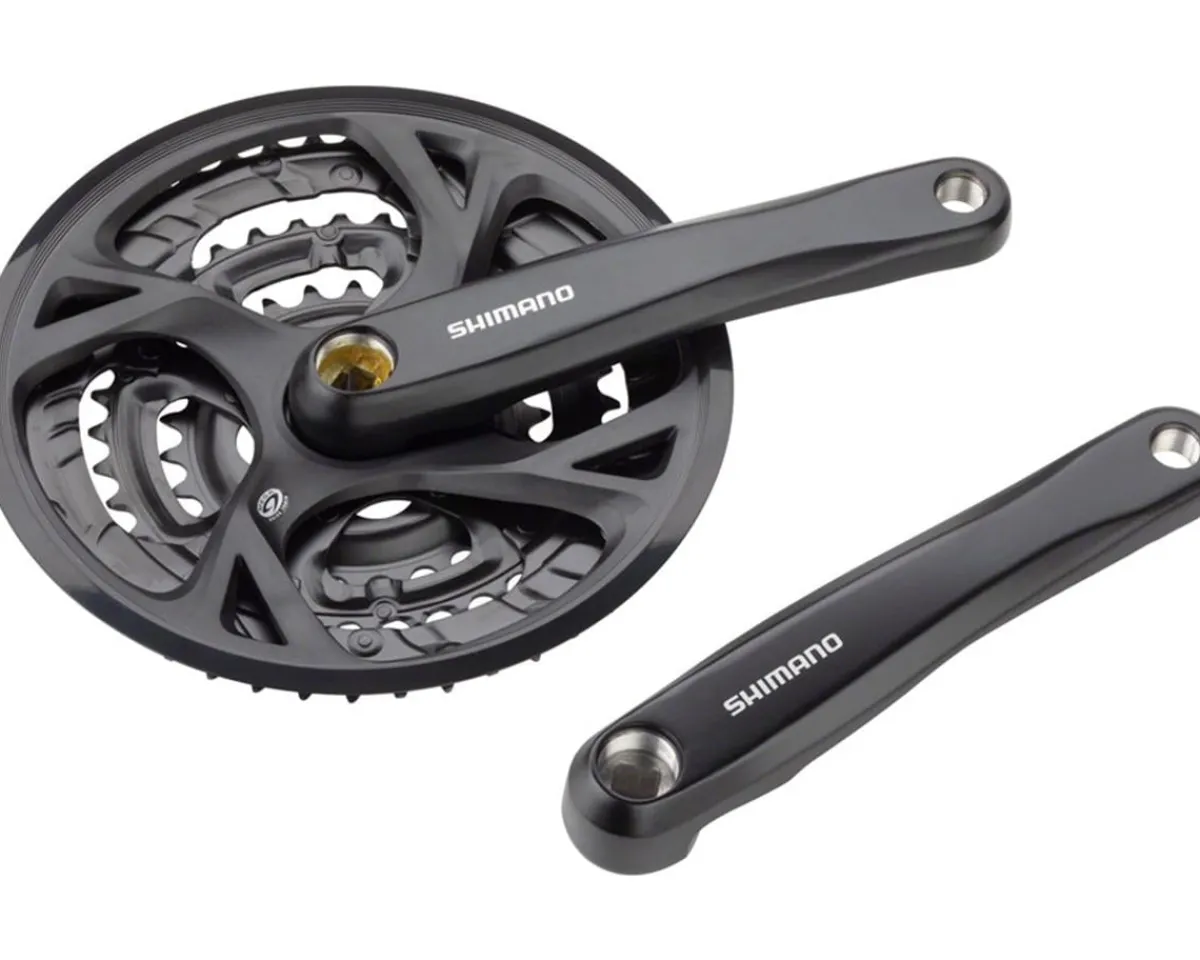 Shimano Cranksets & Parts|FC-M371-L (Black) (3 x 9 Speed) (Square Taper) (175mm) (48/36/26T) (Riveted)
