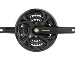 Shimano Cranksets & Parts|FC-M371-L (Black) (3 x 9 Speed) (Square Taper) (175mm) (48/36/26T) (Riveted)