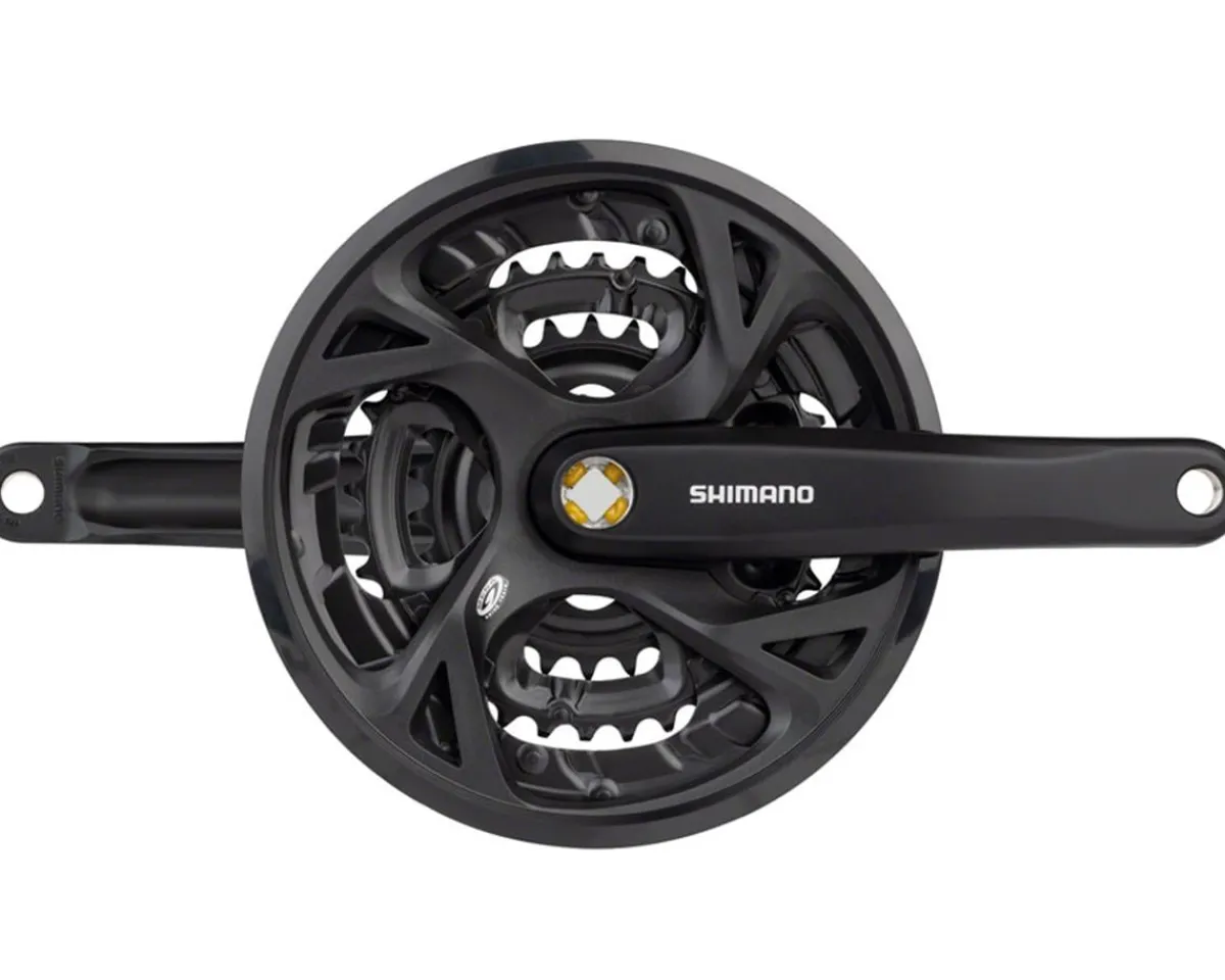 Shimano Cranksets & Parts|FC-M371-L (Black) (3 x 9 Speed) (Square Taper) (175mm) (48/36/26T) (Riveted)