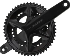 Shimano Electronic Shifting|Cranksets & Parts|105 FC-R7100 Crankset (Black) (2 x 12 Speed) (Hollowtech II) (165mm) (50/34T)