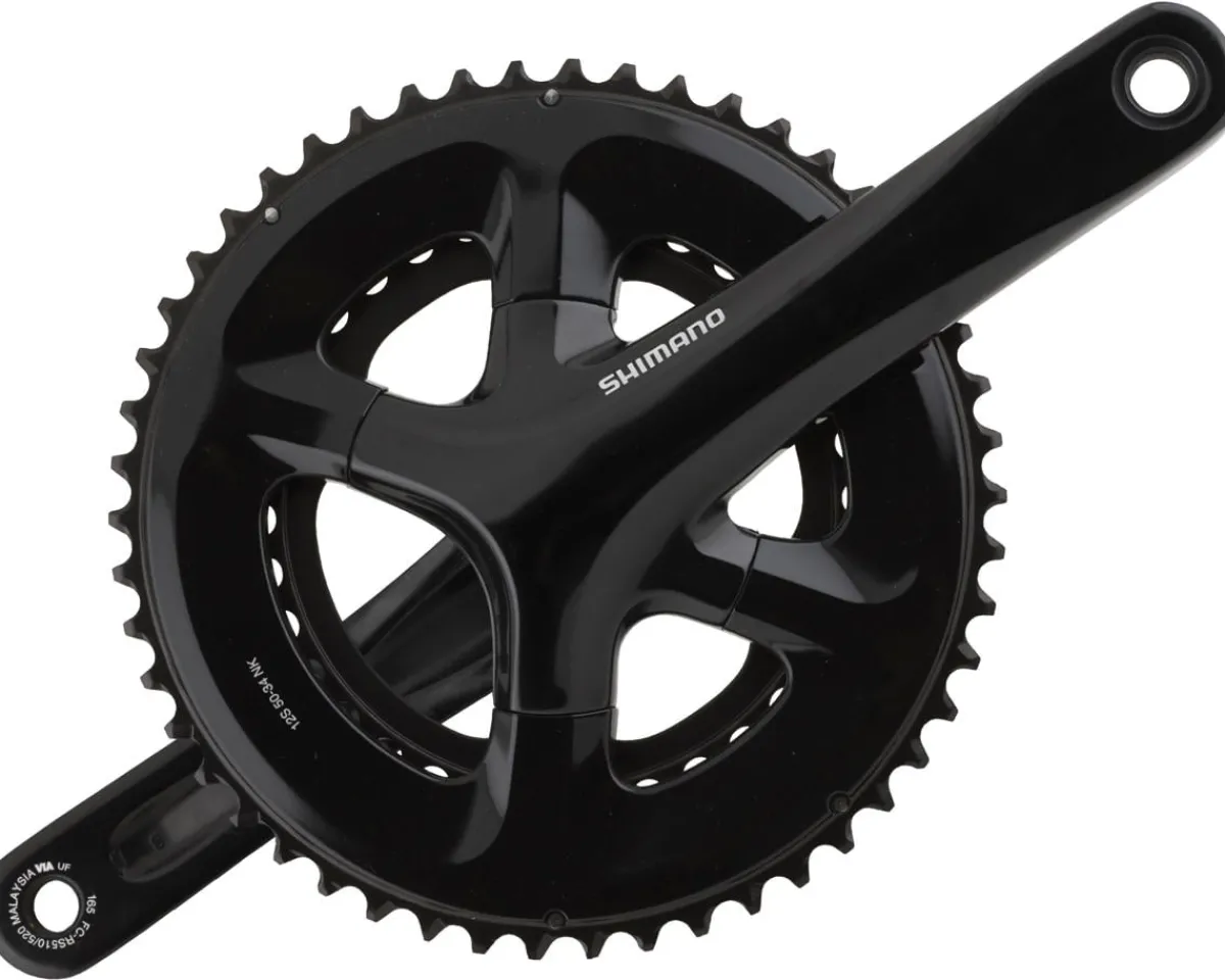 Shimano Cranksets & Parts|Holiday Shopping|FC-RS520 Crankset (Black) (2 x 12 Speed) (165mm) (50/34T)