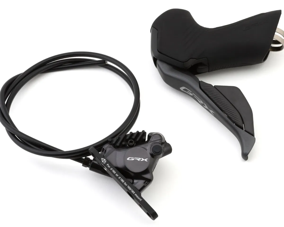 Shimano Brakes|Electronic Shifting|GRX Di2 ST-RX825 Hydraulic Disc Brake/Shift Lever (Black) (Flat Mount) (Left) (2x) (Caliper Included) (Electronic) (Wireless)