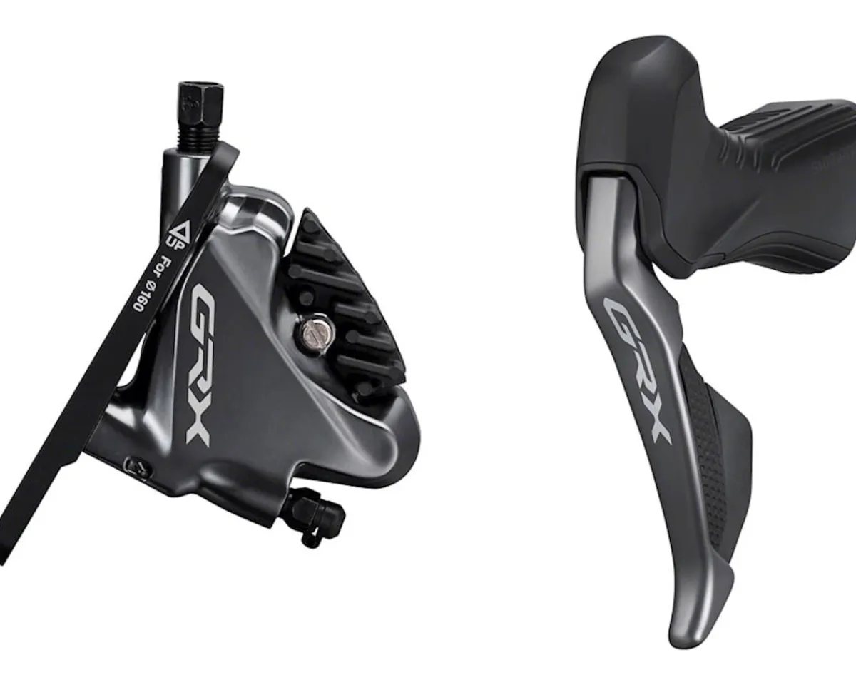 Shimano Brakes|Electronic Shifting|GRX Di2 ST-RX815 Hydraulic Disc Brake/Shift Lever Kit (Black) (Left) (Flat Mount) (2x) (Caliper Included) (Electronic)