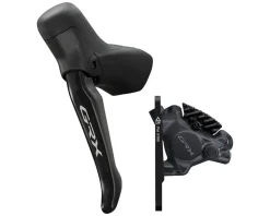 Shimano Brakes|Electronic Shifting|GRX Di2 ST-RX715 Shift/Hydraulic Disc Brake Lever Kit (Black) (Left) (Brake Only) (Electronic) (Wireless) (Caliper Included)