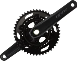 Shimano Cranksets & Parts|Holiday Shopping|GRX FC-RX600 Crankset (Black) (2 x 11 Speed) (Hollowtech II) (165mm) (46/30T) (110 Asymmetric BCD)
