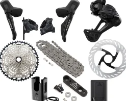 Shimano Electronic Shifting|Groupsets|GRX RX717 Di2 Groupset (Black) (1 x 12 Speed) (10-51T) (Electronic) (Wireless)