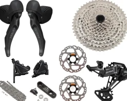 Shimano Groupsets|GRX RX610 Gravel Groupset (Black) (1 x 12 Speed) (10-51T)