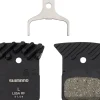 Shimano Replacement Parts|Brakes|L05A-RF Disc Brake Pad & Spring Bulk Pack (Resin Compound) (Finned Alloy Back Plate) (Box/25 Pair)