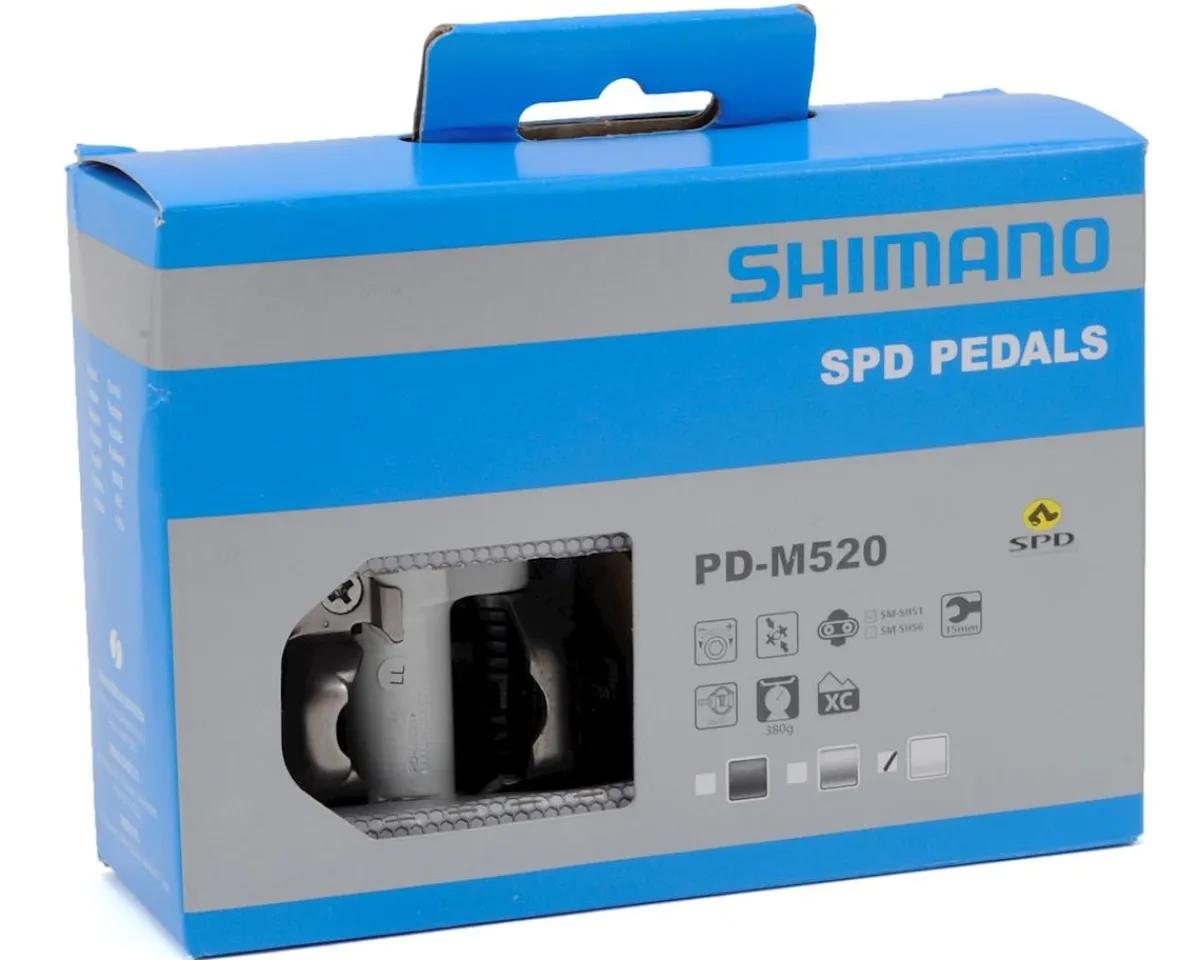 Shimano Pedals & Cleats|Holiday Shopping|PD-M520 Mountain SPD Pedals (White)