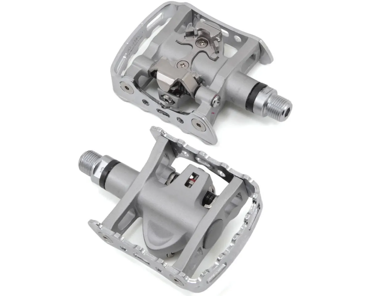Shimano Pedals & Cleats|PD-M324 SPD/Platform Pedals (Silver) (Dual-Purpose)