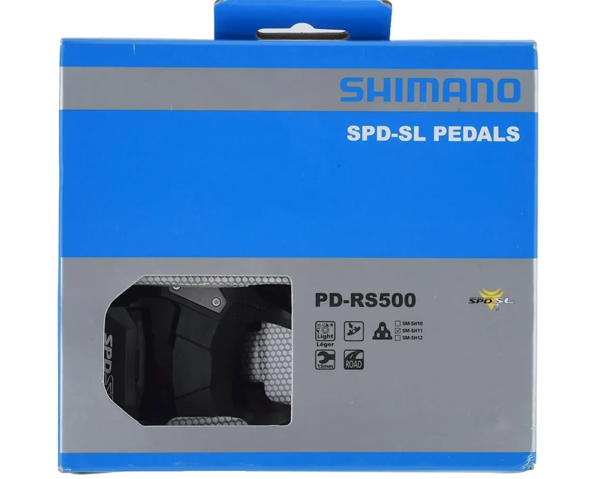 Shimano Pedals & Cleats|PD-RS500 Road Pedals (Black) (SPD-SL)